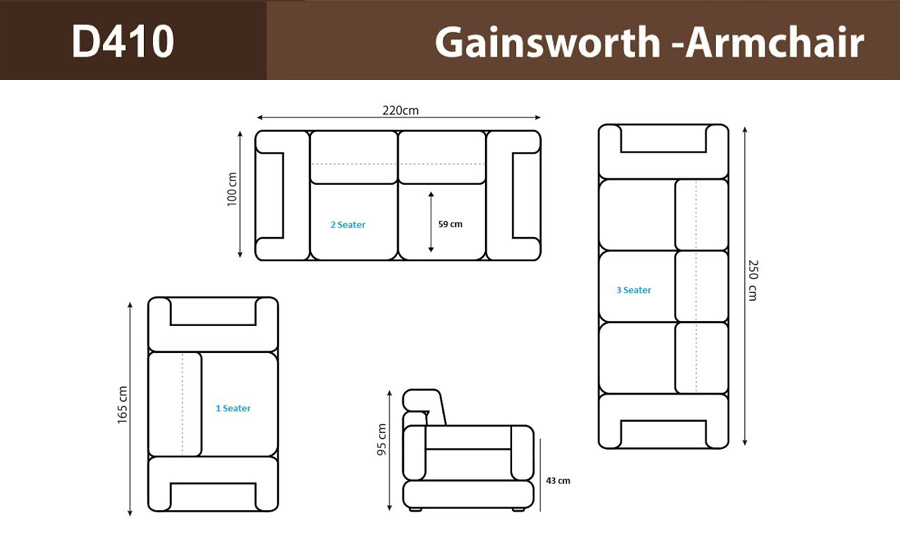 Gainsworth - Armchair Leather Sofa Set